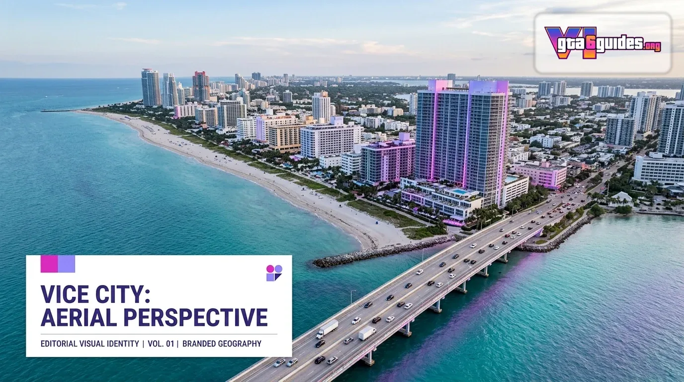 GTA 6 aerial view of Vice City