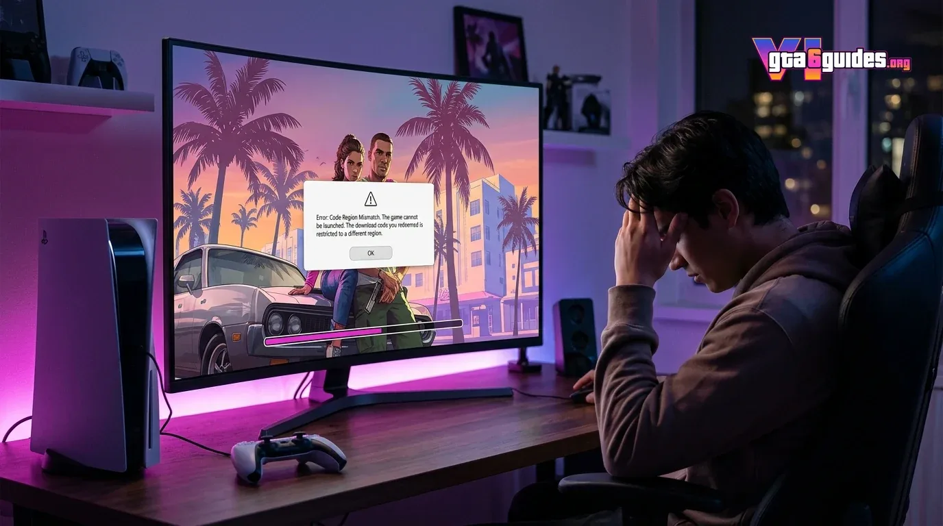 GTA 6 loading screen on a console