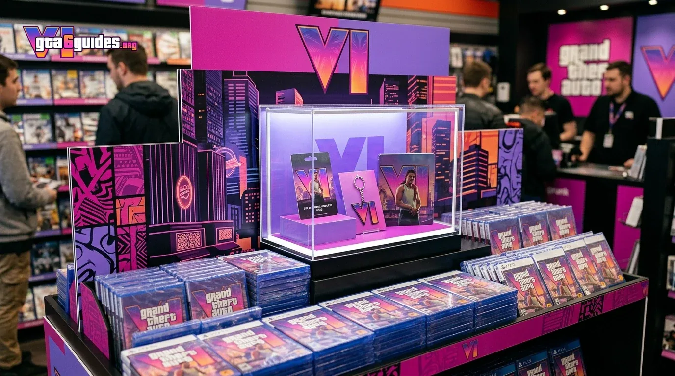 GTA 6 pre-order retail display at a game store