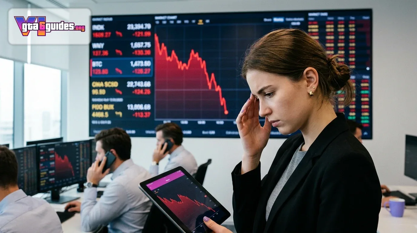 stock market chart showing a sharp drop
