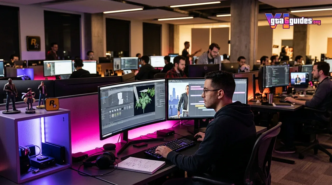 video game development workspace