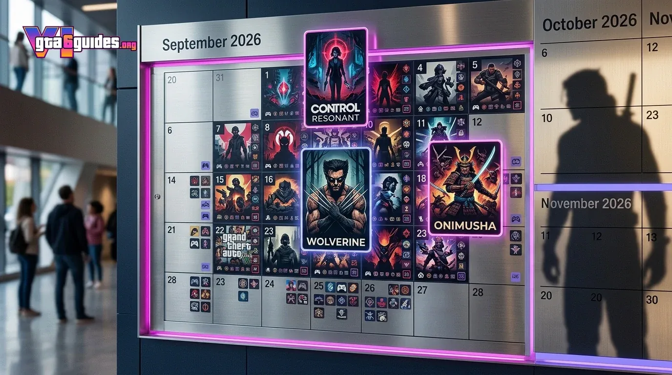 gaming industry calendar with multiple release dates